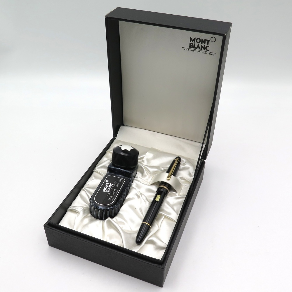 1円〜 MONTBLANC モンブラン マイスターシュテュック 146 万年筆&インク ペン先14K EF 箱付 筆記未確認 4143670拍卖