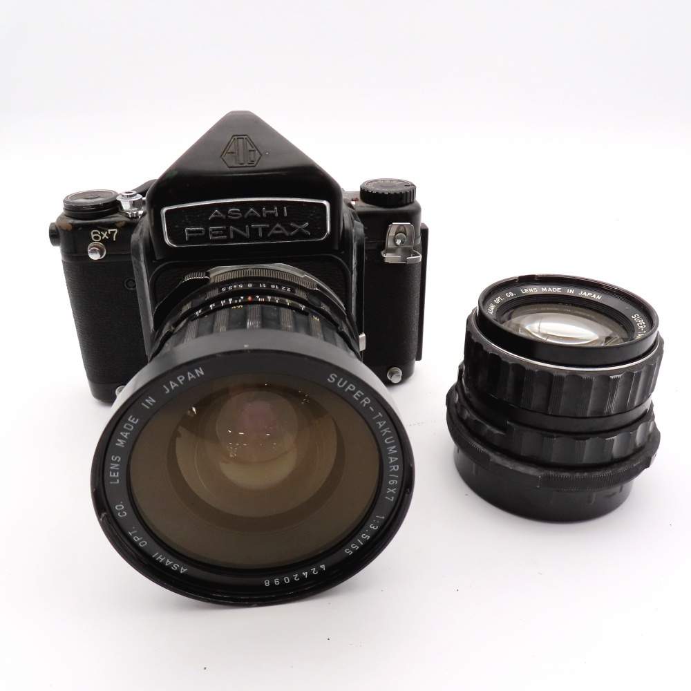 1円〜 PENTAX ペンタックス 6×7 中判カメラ レンズ2点 動作未確認 4201054拍卖