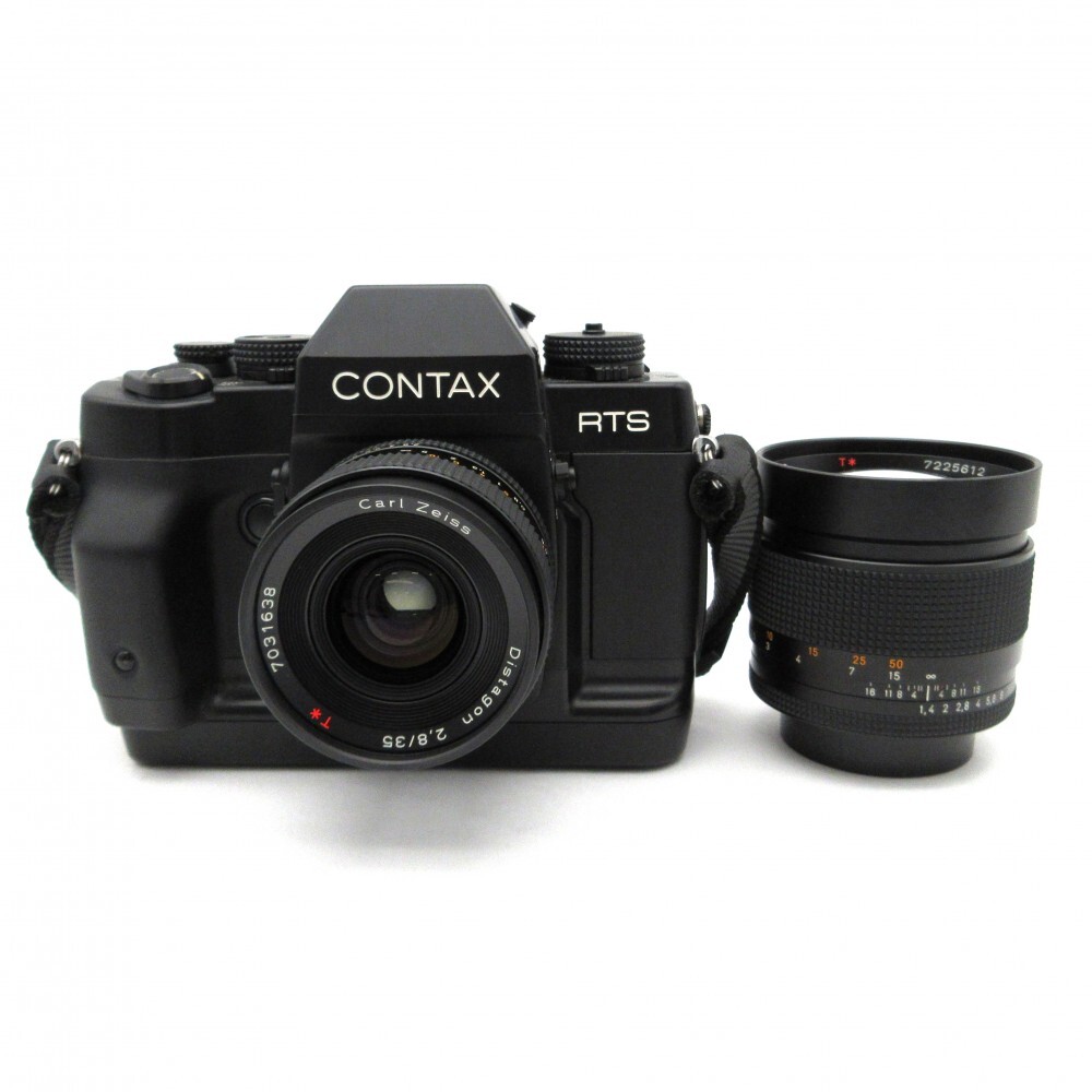 1円〜 CONTAX コンタックス RTS III MF一眼レフカメラ レンズ2点 箱付 通電のみ確認済 4216494拍卖