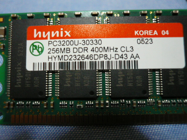 ■DDR-SDRAM■デスクトップ用のメモリ■PC3200U 256MB DDR400MHz CL3■hynixブランド■-09拍卖