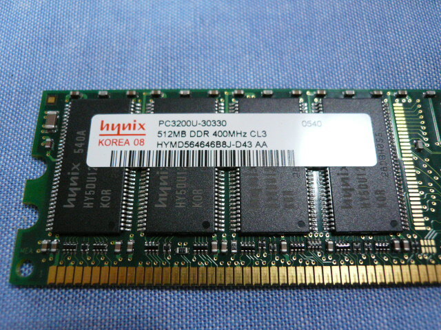 ■DDR-SDRAM■デスクトップ用のメモリ■PC3200U-30330 512MB DDR400MHz CL3■hynixブランド■-43拍卖