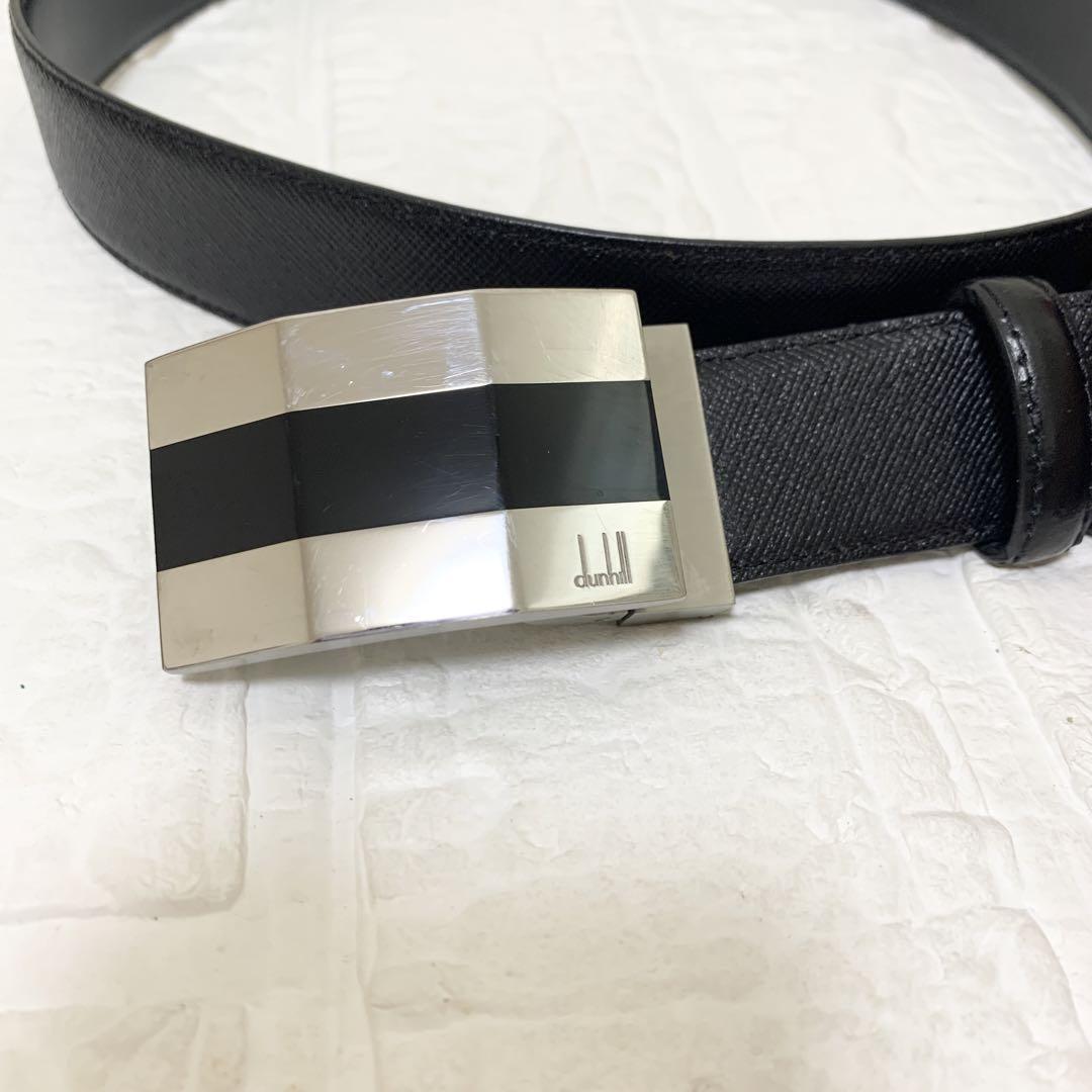 極美品 dunhill ダンヒル ベルト ブラック シルバー リバーシブル ニュー ファセテッド 拍卖