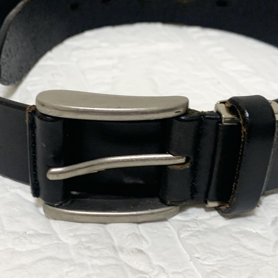 GENUINE LEATHER ジェヌインレザー ベルト ブラック拍卖