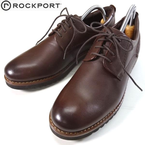 ◎新品訳 ロックポート 本革レザー ビジネスカジュアル シューズ 靴 26.5cm ROCKPORT MARSHALL PLANE TOE メンズ 男性 紳士用拍卖