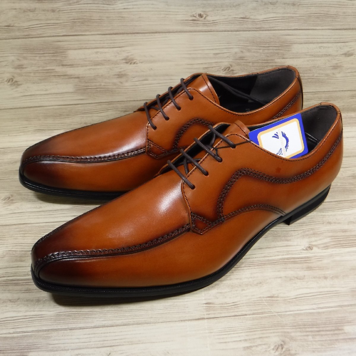 KK426 マドラス madras 定価18700円 茶 スワールモカ ビジネスシューズ 牛革 外羽根 25.5 3E 新品 PERRY COLLECTION 4060拍卖
