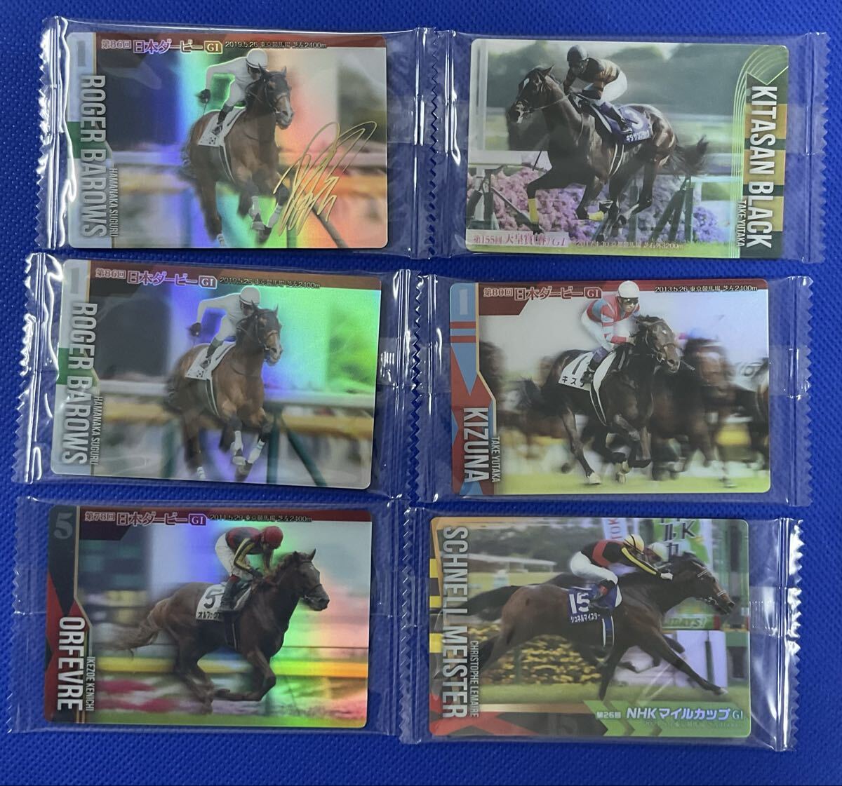 サラブレッドホースコレクション ツインウエハース カード ロジャーバローズ サイン まとめ売り 6枚 未開封品【在庫処分A1002013】拍卖
