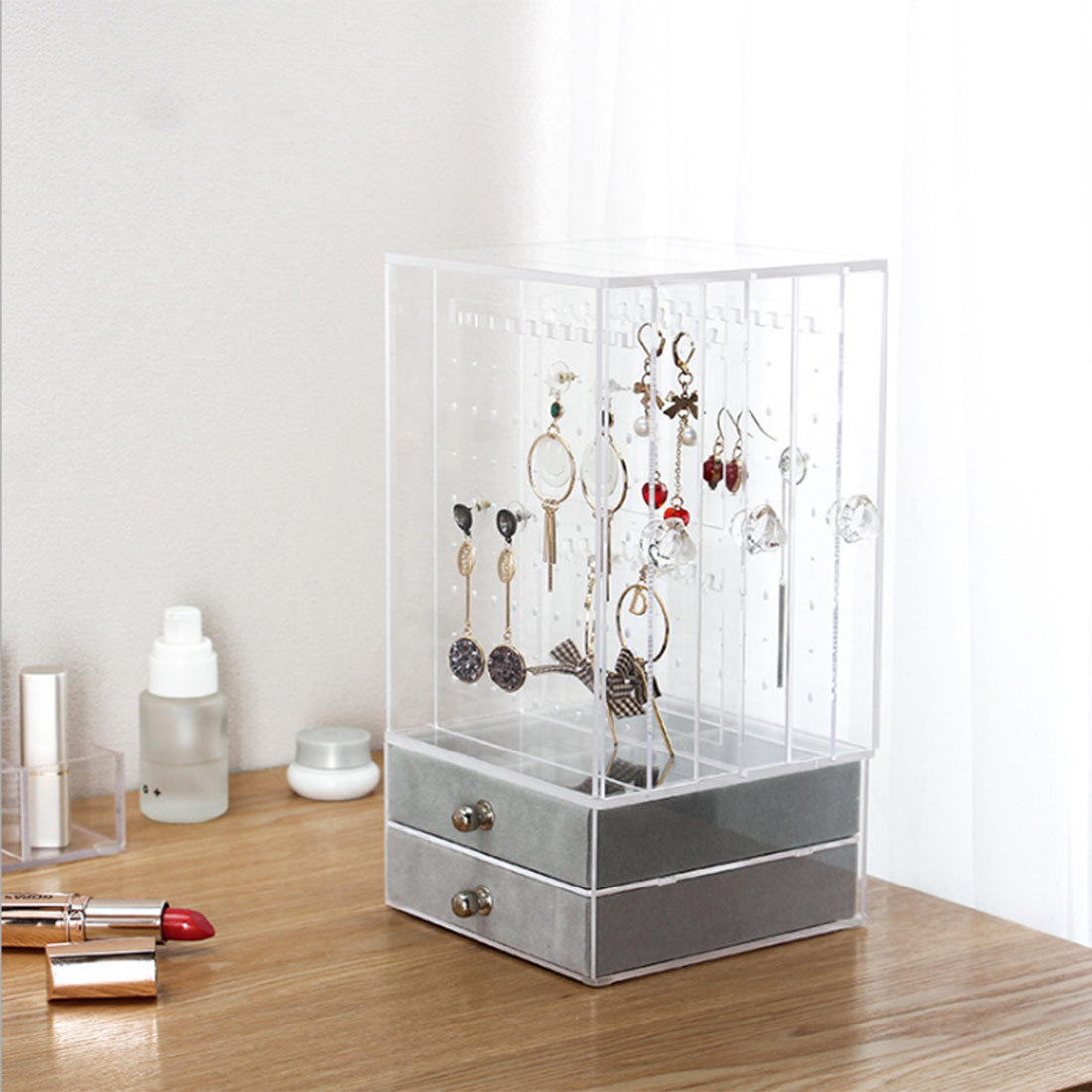 ジュエリーボックス アクセサリーケース イヤリング ピアス 指輪 ネックレス 大容量拍卖