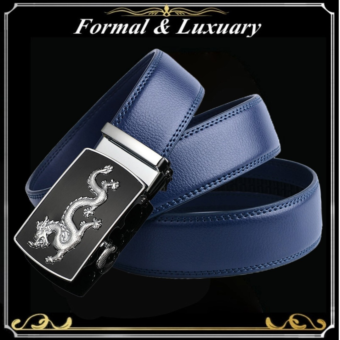 ベルト j55【紺】折りたたみ発送 ネイビー 穴なし 無段階調整ベルト ゴルフベルト 人気 オートロック メンズ 革 ビジネス カジュアル拍卖