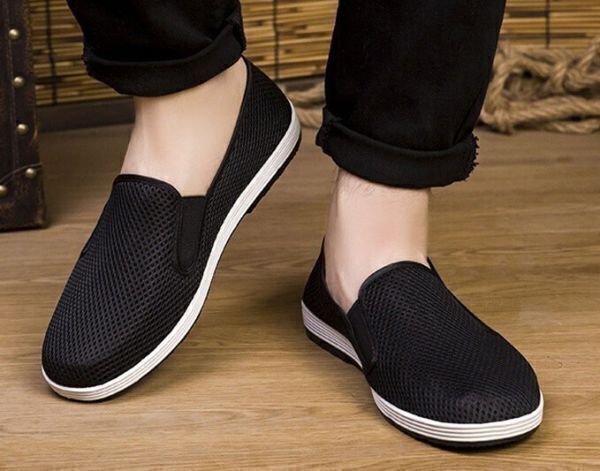 靴 sp17【 26.5cm 】 メンズ 通気性 メッシュ スリッポン フラット スニーカー スポーツ フィットネスシューズ 作業靴 体育館 運動靴拍卖