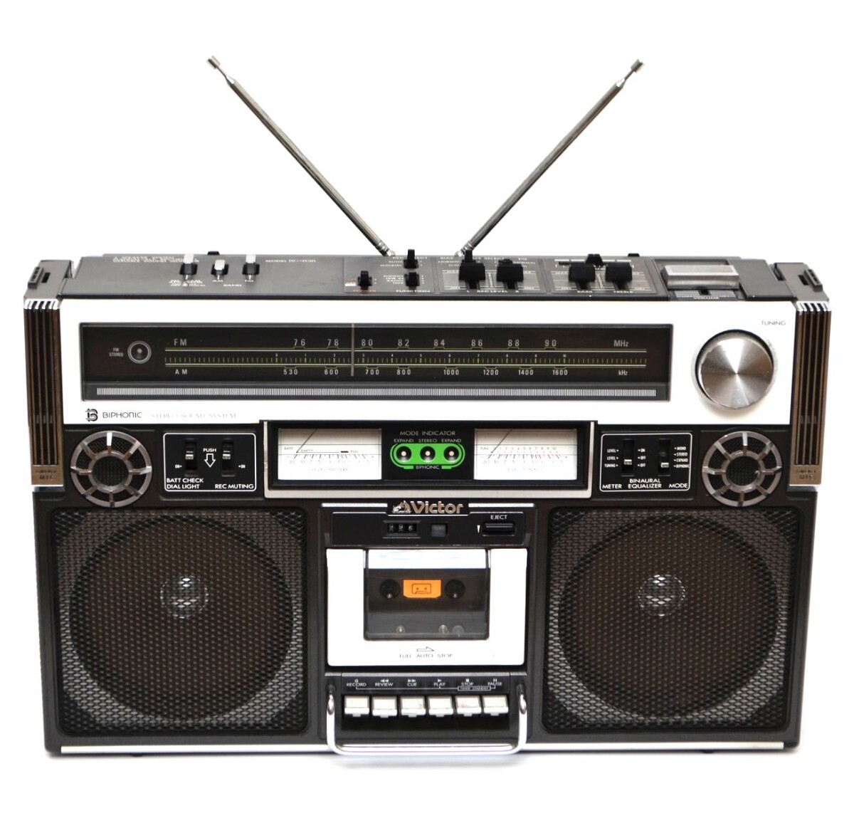 【最上位機種/極上美品】VICTOR ビクター RC-838 BIPHONIC バイホニック ラジカセ ラジオ カセット RADIO CASSETTE TAPE RC-828 の兄弟機拍卖
