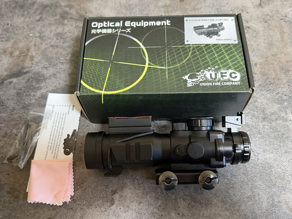 UFC TA31タイプ 4倍率スコープ サイドレール付き 3カラーレティクル発光 美品 / トリジコン ダットサイト スコープ拍卖