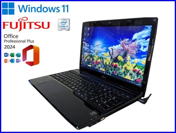 ★爆速 Intel Core i7【メモリ16G/新品SSD512G】カスタマイズ/FUJITSU LIFEBOOK★Window11/Office2024/Webカメラ/Wi-Fi/ハガキソフト★拍卖
