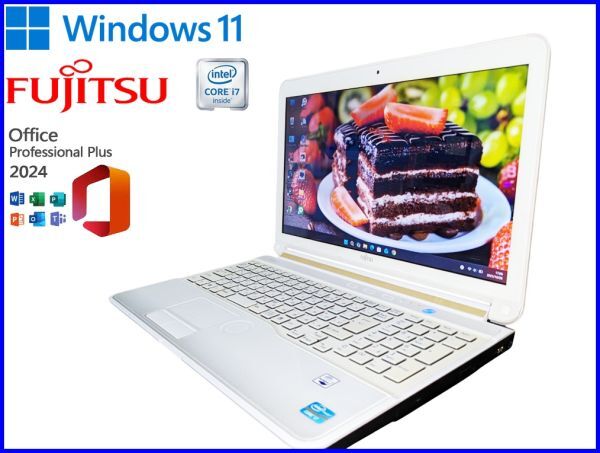 ★爆速 Intel Core i7【メモリ16G/新品SSD512G】カスタマイズ/FUJITSU LIFEBOOK・Window11/Office2024/Webカメラ/Wi-Fi/ハガキソフト★拍卖