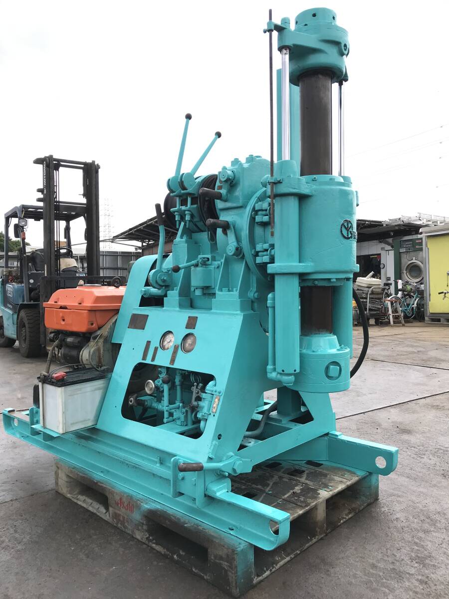 再塗装 ボーリングマシン YBM ディーゼルエンジン/ZB14-NB/井戸掘り/堀削/地質調査 引取限定拍卖