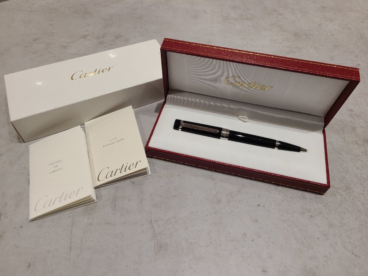 【YOI94545】Cartier カルティエ パシャ ドゥ カルティエ ボールペン ST220002 ツイスト式 ブラック 筆記確認不可 コレクション 箱付き拍卖
