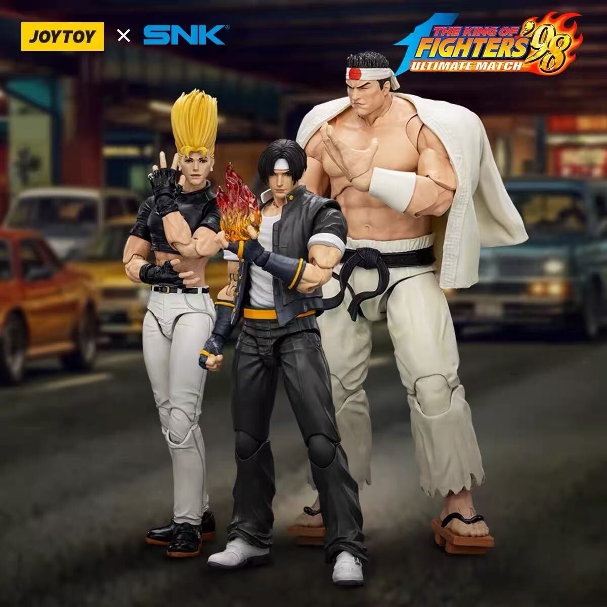 JOYTOY x SNK ザ・キング・オブ・ファイターズ '98 草薙 京 大門 五郎 二階堂 紅丸 THE KING OF FIGHTERS '98 アクションフィギュア セット拍卖