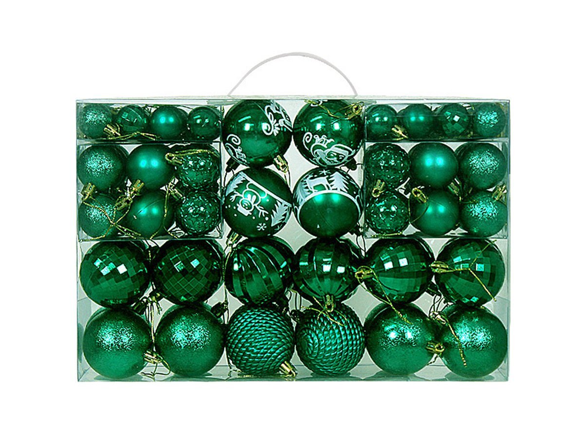 クリスマスツリーオーナメント ボール型 100個セット グリーン ラメ無し シンプル 大容量 装飾 Xmas Christmas デコレーション インテリア拍卖