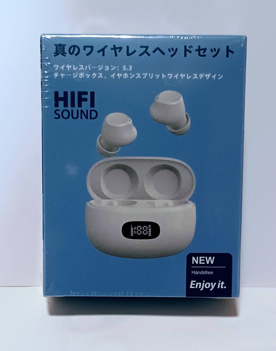 真のワイヤレス「イヤホン Bluetooth5.3 HiFi高音質 LEDディスプレイ付き」充電ケース 新品未使用拍卖
