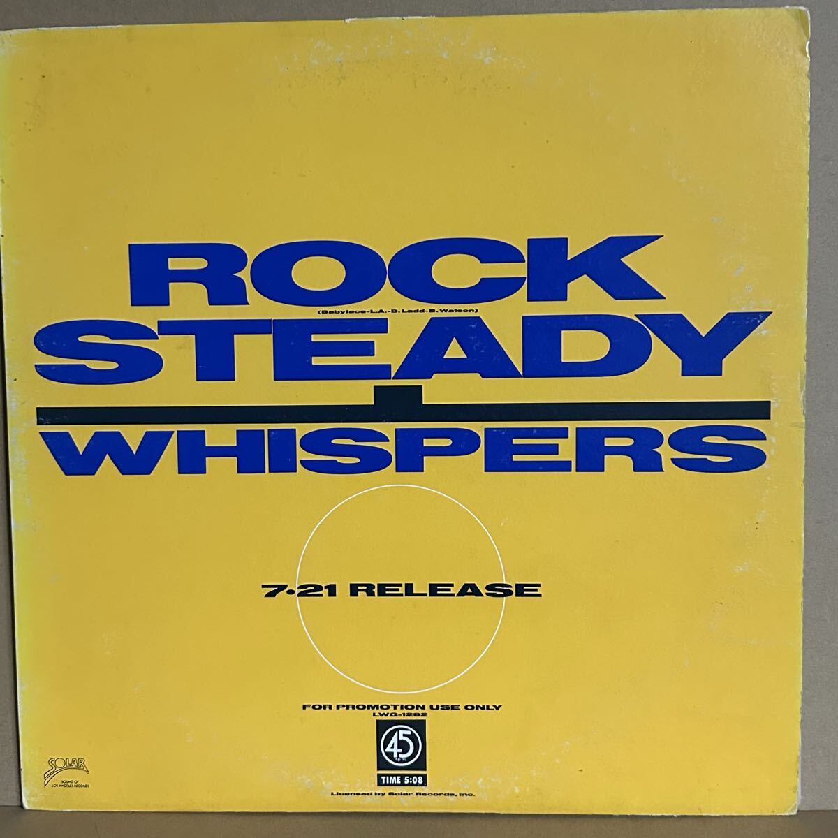 国内プロモ【12'】 WHISPERS / ROCK STEADY ☆ MODERN TALKING / JET AIRLINER拍卖