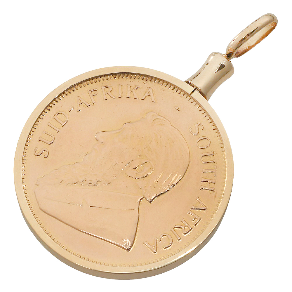 【本物保証】 新品同様 1/2オンスコイン ペンダントトップ 19.3g K22YG K18YG クルーガーランド金貨 南アフリカ共和国 ノーブランド拍卖