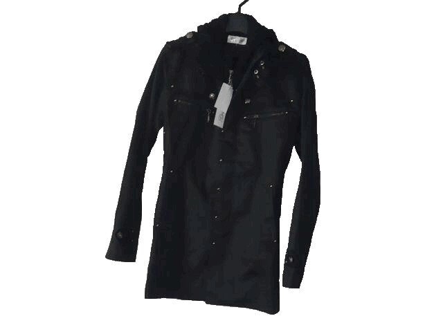 セール半額以下★送料込★綿2WAYコート★細身タイト 黒拍卖