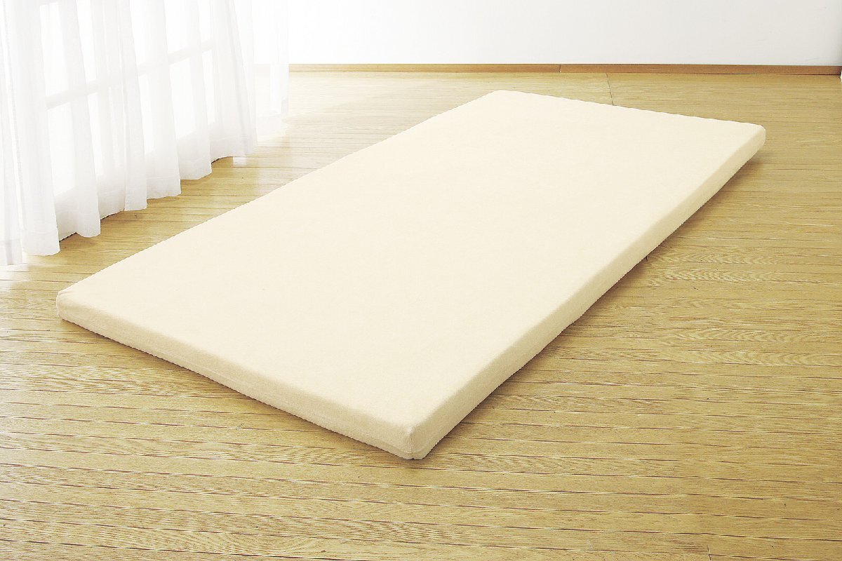 新品@スリープル 極厚高反発マットレス ダブル/アイボリー(マットレスパッド 快眠マットレス 通気性抜群 敷き布団 リラックス)拍卖