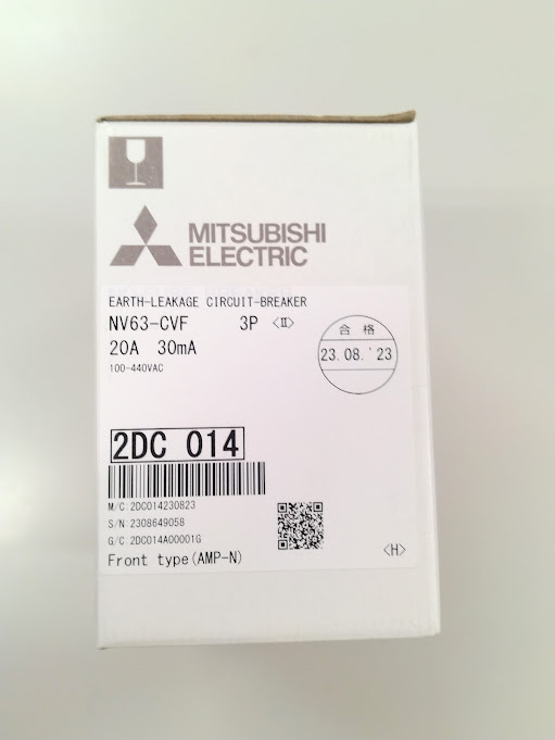 正規代理店購入 三菱電機 Mitsubishi Electric 低圧遮断器 NV63-CVF 3P 20A 30MA拍卖