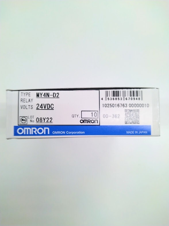 正規代理店購入 MY4N-D2 DC24V 送料無料 オムロン OMRON ミニパワーリレー 10個拍卖