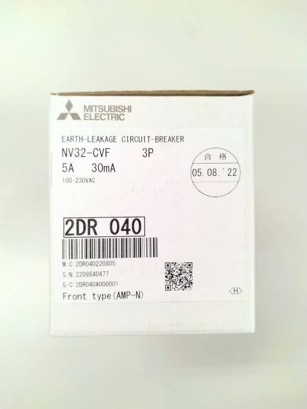 正規代理店購入 三菱電機 Mitsubishi Electric 漏電遮断器 NV32-CVF 3P 5A 30MA拍卖