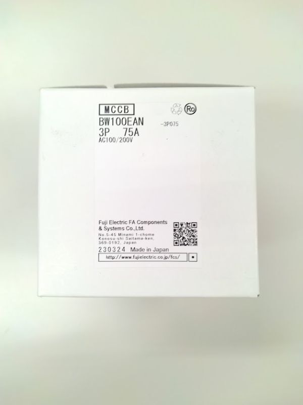 正規代理店購入 富士電機 FUJI ELECTRIC 単相3線回路中性線欠相保護機能付配線用遮断器 BW100EAN 3P 75A拍卖