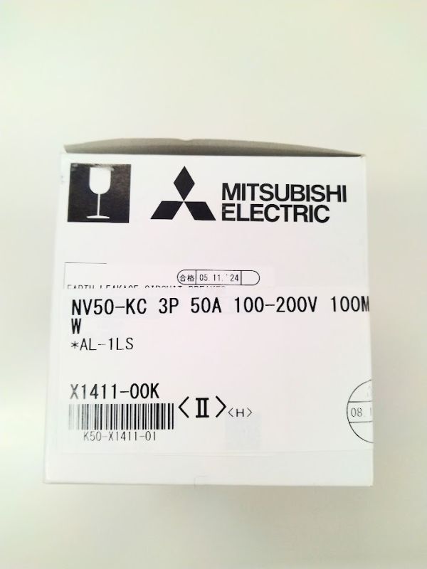 正規代理店購入 三菱電機 Mitsubishi Electric 分電盤用遮断器・制御盤用遮断器 NV50-KC 3P 50A 100-200V 100MA W AL-1LS拍卖