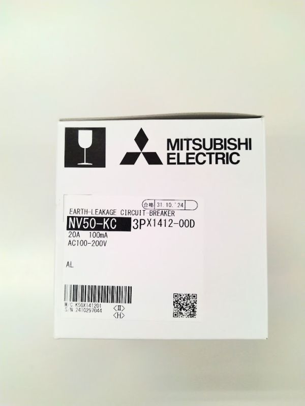 正規代理店購入 三菱電機 Mitsubishi Electric 分電盤用遮断器・制御盤用遮断器 NV50-KC 3P 20A 100-200V 100MA AL拍卖