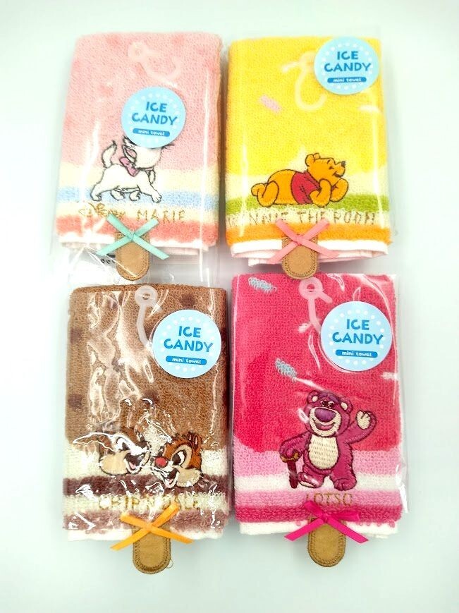 ICE CANDY mini towel アイスキャンディミニタオル LOTSO ロッツォ WINNIE THE POOH ウィニーザプー マリー チップとデール 4個セット拍卖