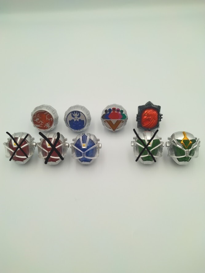 仮面ライダーウィザード DXウィザードリング Wizard Ring 6個セット 中古品 1個ずつでも売っています拍卖