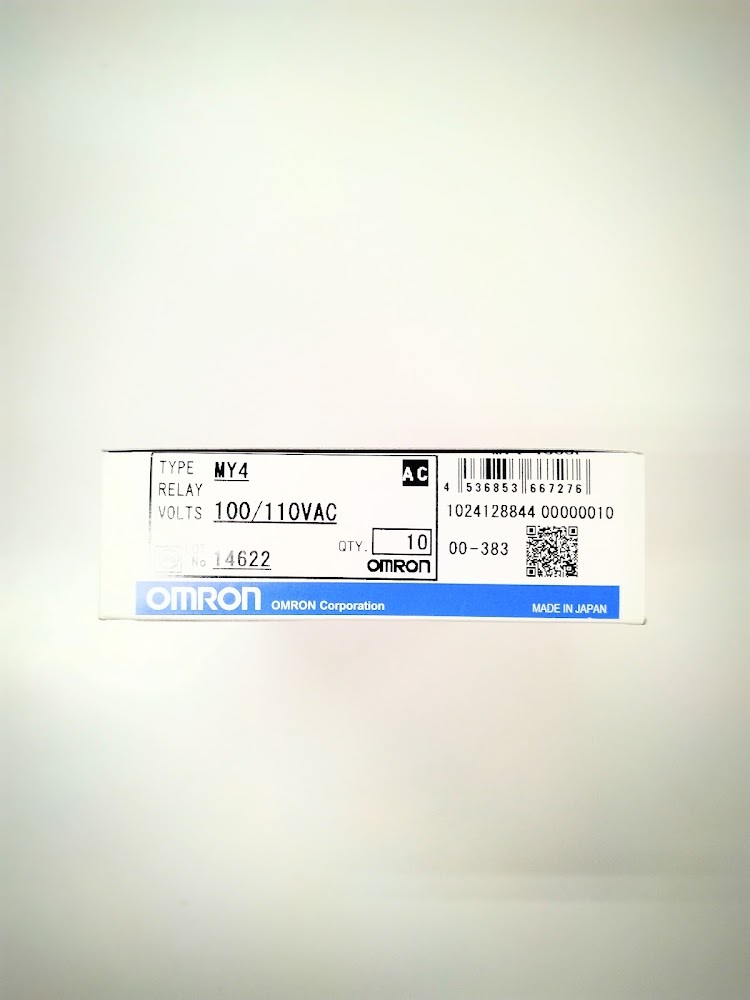 正規代理店購入 オムロン OMRON ミニパワーリレー MY4 AC100V 10個拍卖