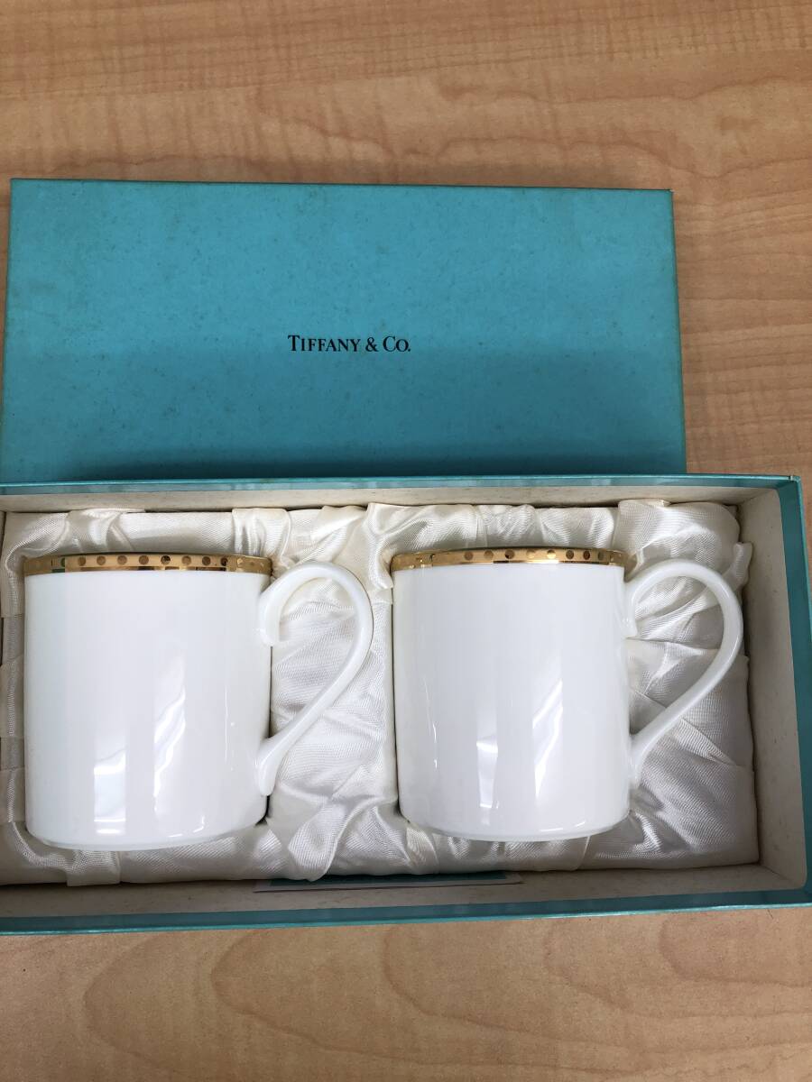 ティファニー Tiffany & Co. ペアマグカップ ゴールドバンド 未使用拍卖