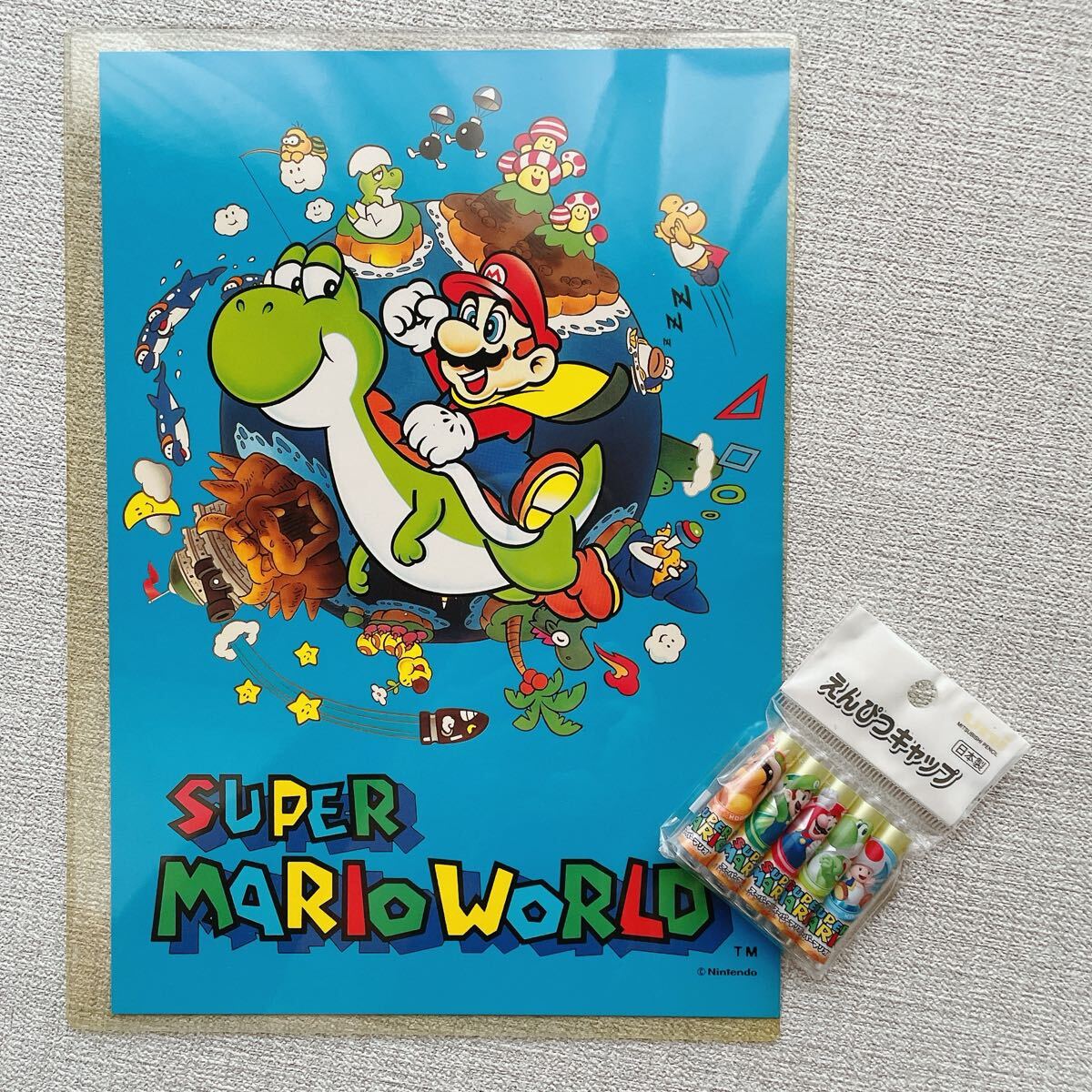 希少レア★ スーパーマリオ スーパーマリオブラザーズ Nintendo ファミコン 任天堂 昭和レトロ デッドストック 下敷き 文房具 平成レトロ拍卖