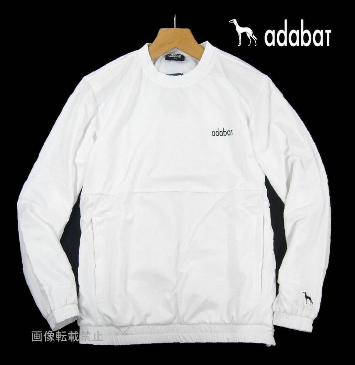 新品 定価2.2万 ◎ アダバット adabat 防寒 裏起毛 袖刺繍ロゴ スニードジャック M 白 ホワイト ジャケット 軽量 撥水 保温 ゴルフ拍卖
