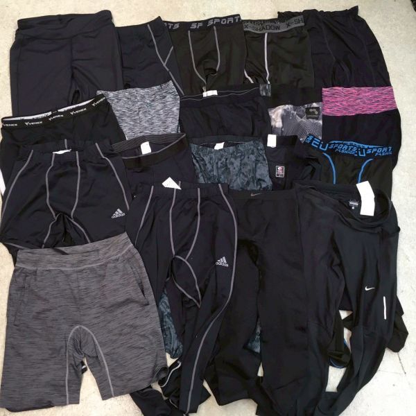 【A334】19点 メンズ多め スパッツレギンスタイツ ナイキタイツ アディダス ユニクロなどサイズバラ(梱包100)拍卖