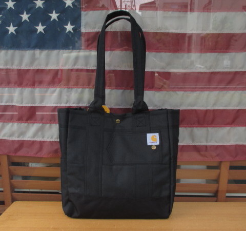 特価!アメリカ規格!オススメ!カーハート(USA)トートバッグ「VERICAL・SNAP・TOTEBAG」ブラック拍卖
