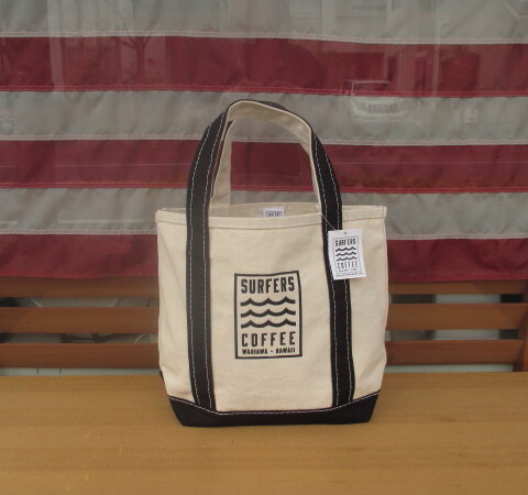 特価!人気商品!ハワイより入荷!SURFERS・COFFEE(HAWAII)ハワイのローカル・カフェのオリジナル!キャンバストート!Sサイズ拍卖