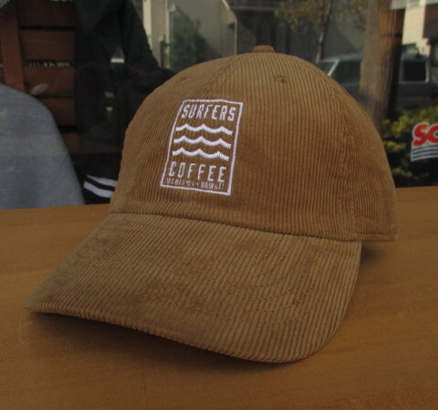 特価!人気商品!ハワイより入荷!SURFERS・COFFEE(HAWAII)ハワイのローカル・カフェのオリジナルキャップ!コーデュロイキャップ!拍卖