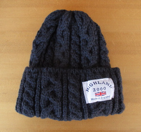 SALE!イギリス製!別注モデル!HIGHLAND2000(ENGLAND)パッチ付きBOB・CAP(定番ニットキャップ)ネイビー(FREEサイズ)拍卖
