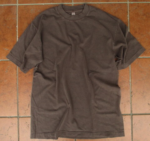 SALE!アメリカ製!2017年:カリフォルニアで創業!LOS・ANGELES・APPREL(USA)ピグメント・クルーネック・Tシャツ!ブラウン:Lサイズ拍卖