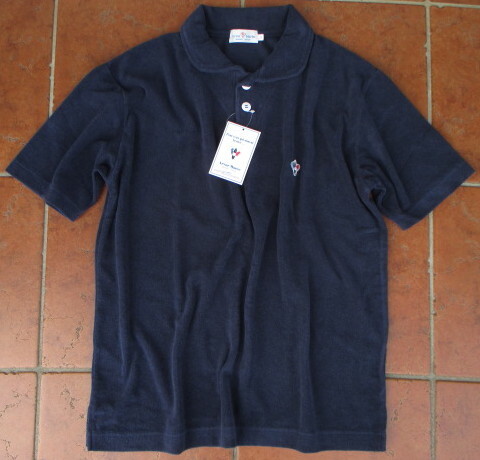 SALE!フランス生まれのカジュアルブランド!アルボーマレー(ARVOR・MAREE)パイル素材使用!セイラーカラーポロ!ネイビー:サイズ4拍卖