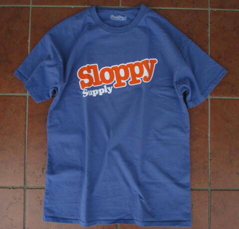SALE!アメリカ製!SLOPPY SUPPLY(USA)カリフォルニアで誕生したコダワリのTシャツ!スロッピー「SOFTDRINK」ブルー:XLサイズ拍卖