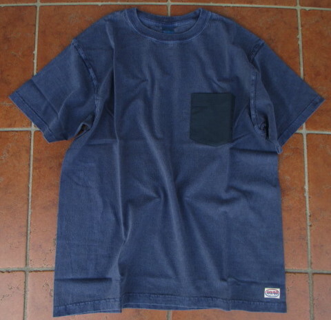 SALE!シェラデザイン!別注&「GOOD・ON」とのコラボ!シェラデザイン(USA)×GOOD・ON(USA)ピグメント・ポケットT!ネイビー!L拍卖