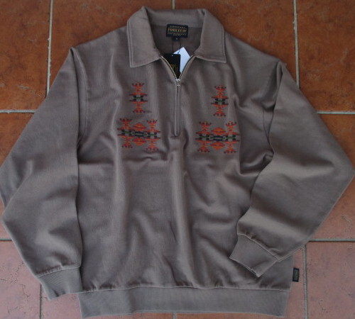 特価(2025年秋冬モデル)PENDLETON(ペンドルトン)刺繍がポイント!ハーフジッパー・タイプ!EMB・H・ZIPスエット!モカ系:Mサイズ拍卖