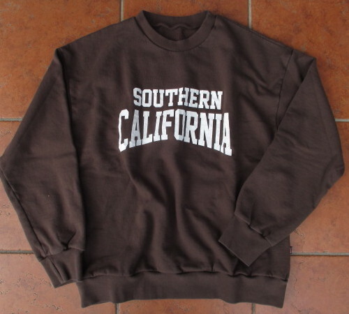 特価!25年モデル!アメリカ製!限定モデル!SLOPPY・SUPPLY(USA)ヴィンテージライン「NEO・VINTAGE」スエット「SO・CAL」ブラウン:M拍卖
