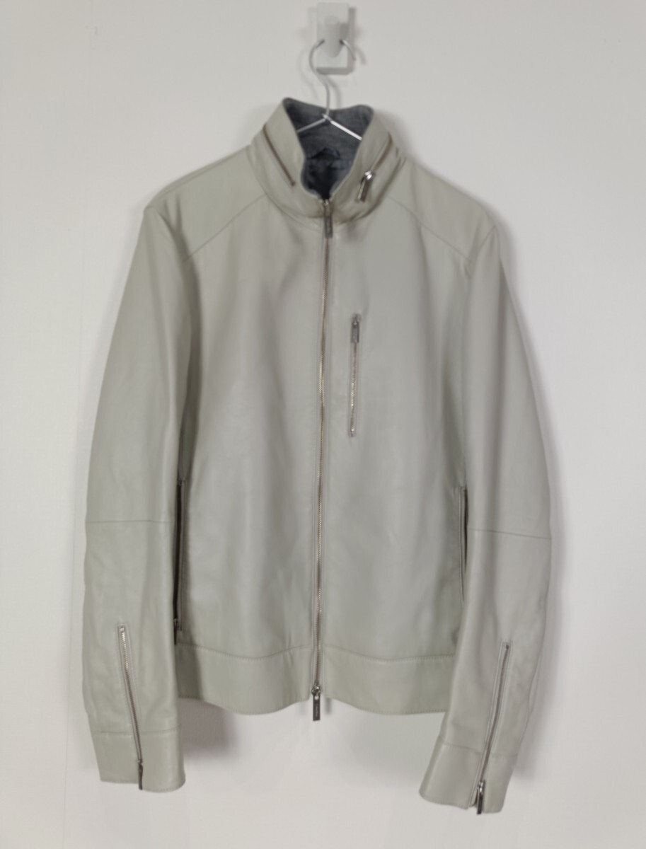 CALVIN KLEIN カルバン・クライン レザー ライダース ジャケット【サイズXL】【極美品】【ラムレザー】【ジップ】【Y2K】1000円スタート拍卖